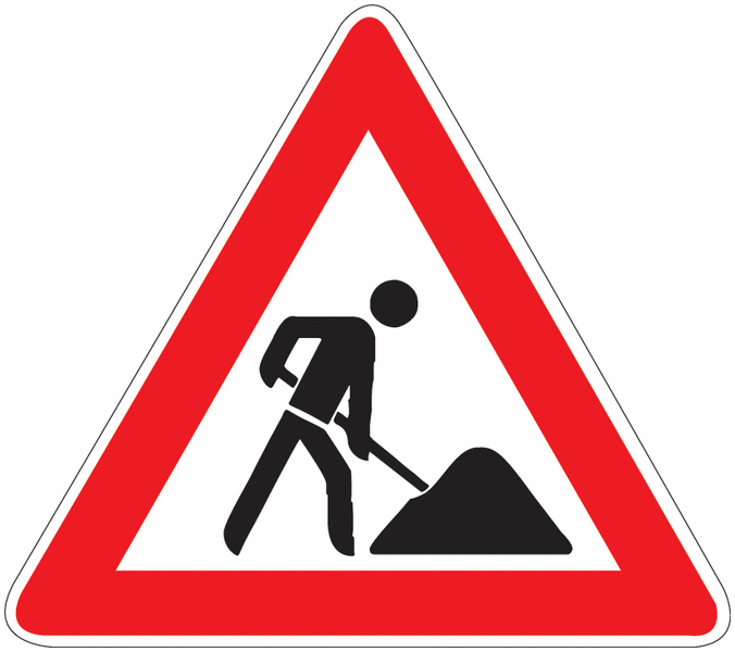 Verkehrsschild Baustelle